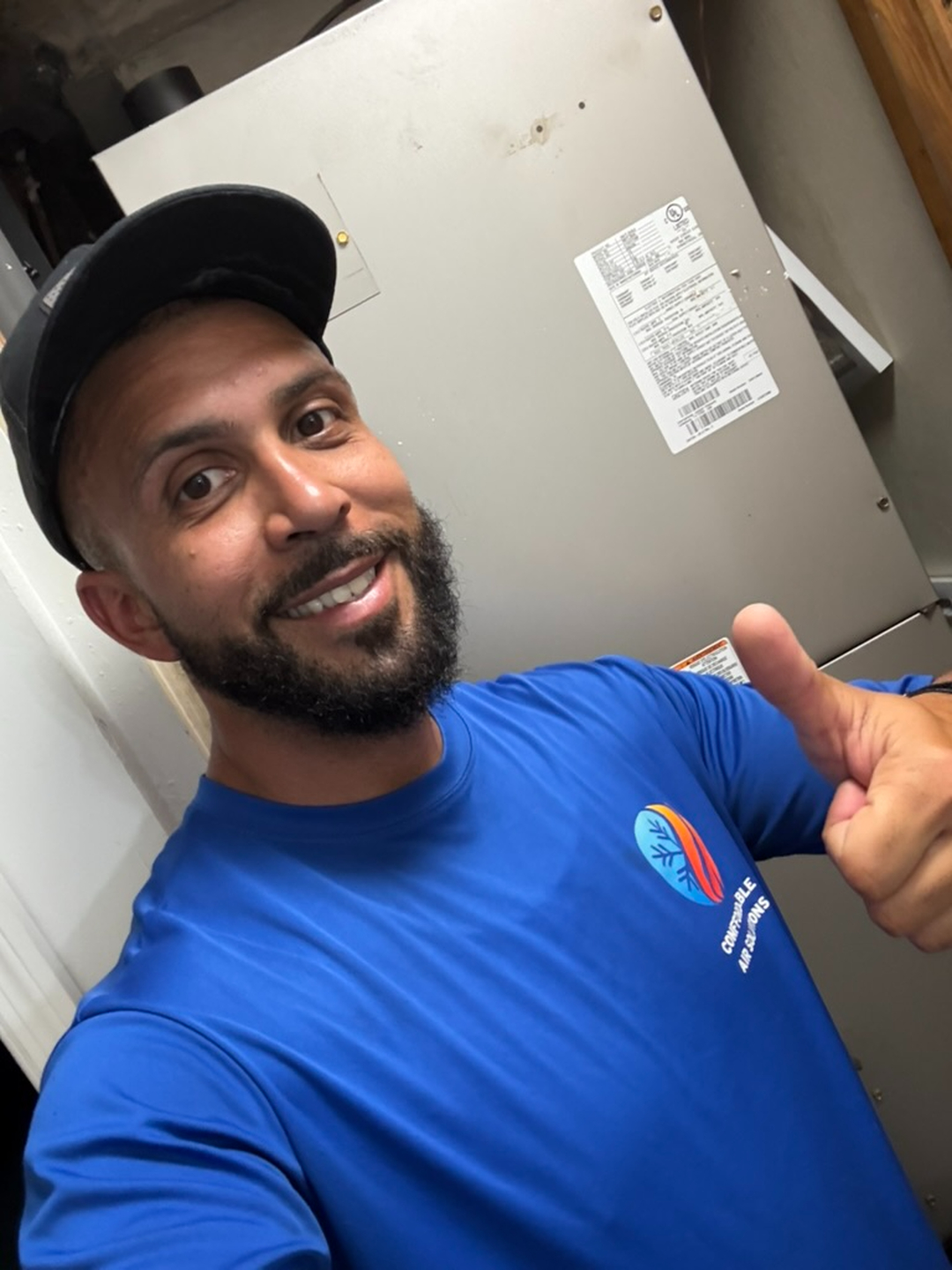 Jeremy, Comffordable Air Solutions lead HVAC technician
